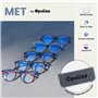 OPULIZE Met Lunettes Anti-Lumière Bleue Monture Ronde et Mince Charnières à Ressort Améliore le Sommeil Jeux Ordinateur Écailles
