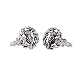 Boutons de manchette Ecosse Chardon Ecossais Couronne Boutons de manchette by Onyx Art en élégant boîte CK944