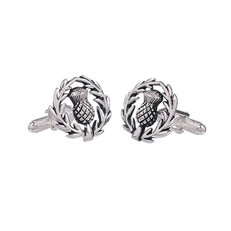 Boutons de manchette Ecosse Chardon Ecossais Couronne Boutons de manchette by Onyx Art en élégant boîte CK944