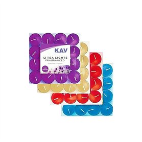 KAV Lot de 48 bougies chauffe-plat parfumées | Bougies chauffe-plat parfumées | Bougies pour mariages | Noël | Décoration d'inté