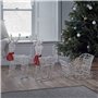 Lights4fun Duo de Rennes et Traîneau Lumineux de Noël avec 240 LED Blanc à Piles en Acrylique avec Minuterie Décoration de Noël 