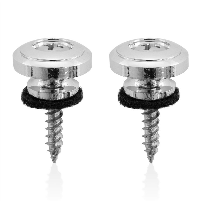 Image secondaire de Tiger Lot de 2 boutons de sangle de guitare en métal pour soprano, concert, ténor et basse