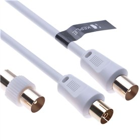 Câble d'antenne TV 5 m Câble Ariel RF Câble de couplage coaxial Câble d'antenne TV Connecteur d'antenne mâle à Femelle Rallonge