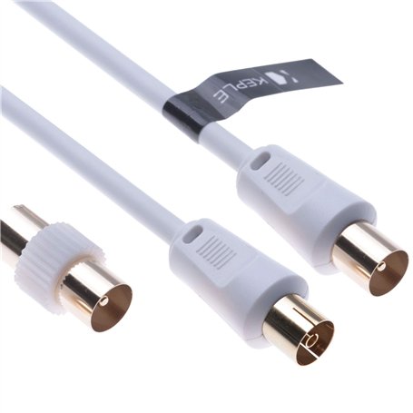 Câble d'antenne TV 5 m Câble Ariel RF Câble de couplage coaxial Câble d'antenne TV Connecteur d'antenne mâle à Femelle Rallonge