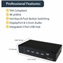 StarTech.com Switch KVM USB DisplayPort à 4 ports - Commutateur écran clavier souris DP avec hub USB 3.0 intégré - 4K 30 Hz (SV4