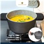 MasterClass Jeu de manchons pour poignées de casseroles en fonte d'aluminium, silicone à prise facile, 3 pièces, noir