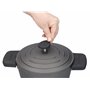 MasterClass Jeu de manchons pour poignées de casseroles en fonte d'aluminium, silicone à prise facile, 3 pièces, noir