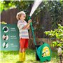GloBrite Mini enrouleur de tuyau d'arrosage avec buse de pulvérisation réglable 7 en 1, accessoires de montage mural pour l'irri