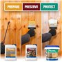 Roxil Liquide Imperméabilisant pour Bois - 5 litres - Jusqu'à 10 ans de Protection Hydrofuge pour Bois Extérieur, Terrasse, Clôt