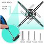 Duronic PB03XB Support pour Vidéoprojecteur Plafond Rotatif 360° Inclinable 30° Pivotant 20° Charge maximale de 13,6 kg Idéal po