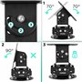 Duronic PB03XB Support pour Vidéoprojecteur Plafond Rotatif 360° Inclinable 30° Pivotant 20° Charge maximale de 13,6 kg Idéal po