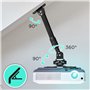 Duronic PB04XL Support pour Vidéoprojecteur Plafond Rotatif 360° Inclinable 30° et Pivotable 20° Charge maximale de 13,6 kg Bras