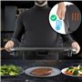 Duronic GP20 Plancha électrique antiadhésive XL 6 à 8 personnes 2000W 52 x 27 cm avec thermostat et bac à jus amovible Cuisson s