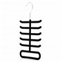 HANGERWORLD Porte-cravates floqué noir et organiseur de ceinture antidérapant en métal