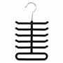 HANGERWORLD Porte-cravates floqué noir et organiseur de ceinture antidérapant en métal