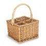Red Hamper Porte-Bouteilles 4 Bouteilles en Osier cuit à la Vapeur 2 Tons