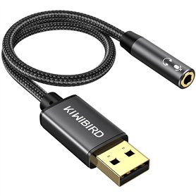 KiWiBiRD Adaptateur USB Audio vers Jack 3