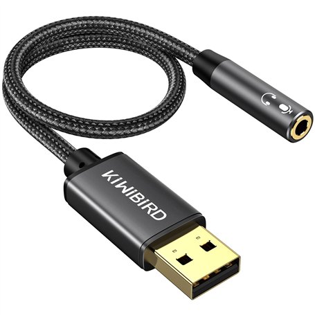 KiWiBiRD Adaptateur USB Audio vers Jack 3