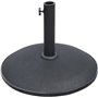 Ram® Pied de Parasol Rond en béton pour terrasse Noir Diamètre 50 cm 10 kg