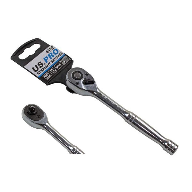 US PRO Clé à douille réversible à cliquet à dégagement rapide 72T 4152 1/4