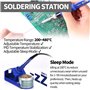 YIHUA 853D 2A USB SMD Station de Soudage à Air Chaud, 0-15V DC Alimentation Station 3 EN 1 avec 5V USB Port de Chargement et 35V