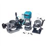 KATSU Ensemble d'Affleureuse à Bois Défonceuse Électrique 220V 710W avec 3 Bases + 3 Pinces de 6mm, 8mm et 10mm
