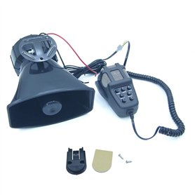 KATSU Sirène de Voiture 7 Tons 12V 100W Sirène de Police Amplificateur Alarme Voiture avec Micro