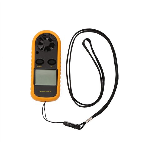 TOPWAY Anémomètre Numérique Portable Digital LCD Vitesse du Vent de Mètre Indicateur Débit D'air Jauge de Température Mesurer Vi