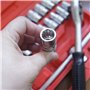 KATSU Jeu de Douilles 1/2" 32 Pièces, 8-32mm Métrique Avec Clé à Cliquet à Dégagement Rapide 24 Dents, Acier au Chrome Vanadium,