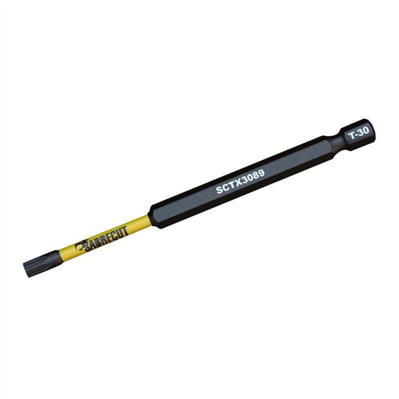 Image secondaire de 5 x SabreCut SCTX3089_5 89 mm T30 TX30 Jeu d'embouts de tournevis à percussion magnétique Torx Heavy Duty Compatible avec Dewalt