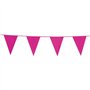 Happium Guirlande de fanions de 10 m de couleur unie pour décoration de fête (rose vif)