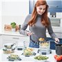 Lot de 10 Boites Repas - Boites de Conservation Alimentaire Idéales pour Préparer des Repas Sains - Boites en Verre Hermétiques 
