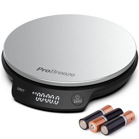 Pro Breeze Balance de Cuisine Numérique Ronde en acier inoxydable