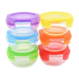 ARSUK Boîtes Alimentaires en Verre pour Bébé avec Couvercles (200ml