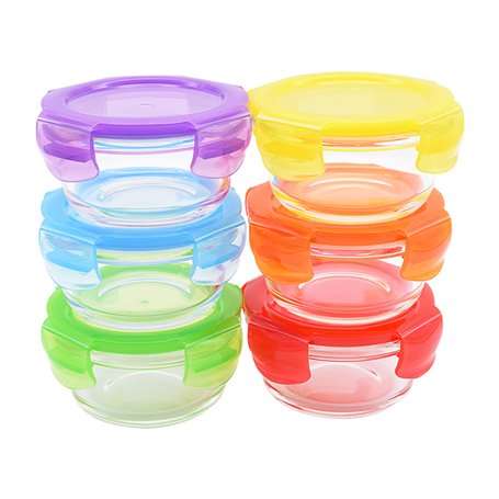 ARSUK Boîtes Alimentaires en Verre pour Bébé avec Couvercles (200ml