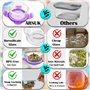 ARSUK Boîtes Alimentaires en Verre pour Bébé avec Couvercles (200ml, 6PCS) - Set de Bols en Verre Compatible Four - Contenants d