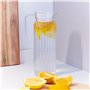 GOLDBEARUK Carafe carrée en plastique avec couvercle pour réfrigérateur - Carafe de 1
