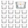 MATANA 24 Porte-Bougie Chauffe-Plat - Bougeoir Verre Décoration de Table pour Mariages - Photophore Bougie