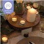 MATANA 24 Porte-Bougie Chauffe-Plat - Bougeoir Verre Décoration de Table pour Mariages - Photophore Bougie, Bougeoir Verre Trans