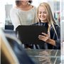 Kurtzy Miroir Coiffeur Portable Léger (Lot de 2) – Miroir Barbier en Mousse Noir - Ideal pour Salons et Esthéticiennes – Miroir 