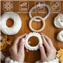 Belle Vous Lot de 50 Anneaux en Bois Naturel - Diamètre Extérieur 70 mm et Intérieur 50 mm - Anneau Bois Naturel Non Traité pour