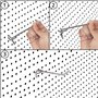 BELLE VOUS 50 Pièces Crochets pour Panneaux Perforés en Acier - 10,5 cm - Crochet pour Panneau Perforé Bureau en Métal pour Orga