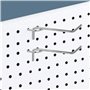 BELLE VOUS 50 Pièces Crochets pour Panneaux Perforés en Acier - 10,5 cm - Crochet pour Panneau Perforé Bureau en Métal pour Orga