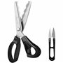 Handi Stitch Ciseaux Cranteurs Couture avec Coupe-Fil - Longueur Totale 22,86 cm - Ciseaux Crantés Vague avec Poignées Noires - 