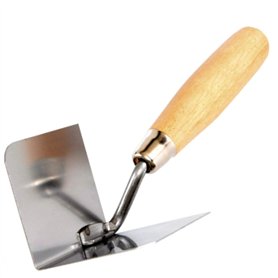 Toolty Truelle de plâtrage en acier inoxydable avec poignée en bois pour briques