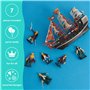 THE TWIDDLERS Jouet Bateau Pirate avec Figurines Pirate pour Enfants - Cadeau Anniversaire & de Noël pour Garçons