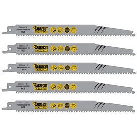 SabreCut SCRS2345X_5 Lot de 5 lames de scie sabre S2345X 200 mm 6-10 TPI S2345X Compatible avec Bosch Dewalt et beaucoup d'autre