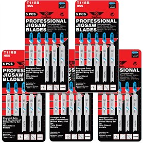 25 lames de scie sauteuse à métaux TopsTools T118B compatibles avec Bosch