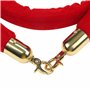 Belle Vous Lot de 2 Corde Barriere en Velours Rouge - L150 x D3,5 cm - Crochets Mousquetons en Or Poli pour Poteau de Guidage - 