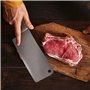 Joeji's Couteau de Cuisine en Acier Inox 17 cm - Couperet Style Asiatique Chinois Japonese avec Manche Durable et Ergonomique - 